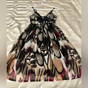 SEXY strappy mini feather flowy dress - XS